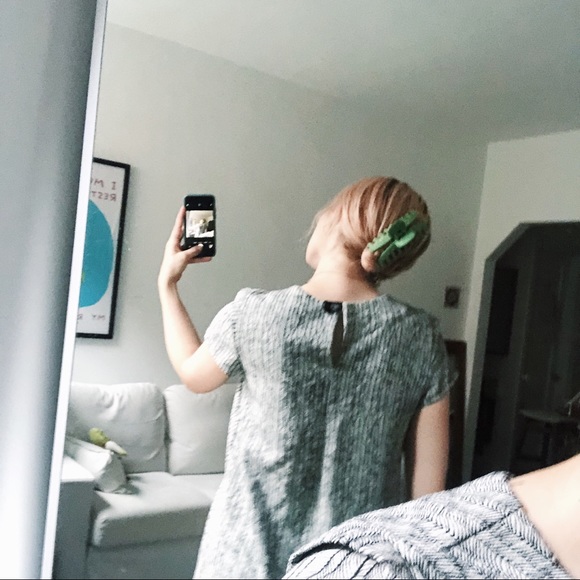 ZARA Black and White Patterned Shift Dress - Picture 5 of 7